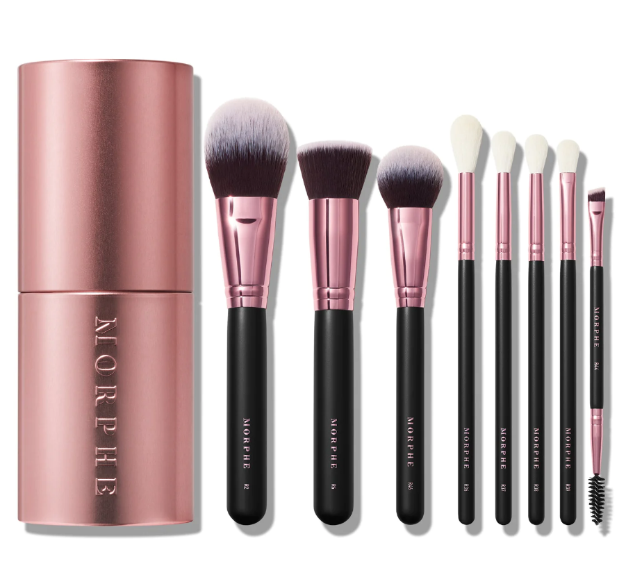 Flash Of Rose 8 Pieces Rose Gold Brush Set
