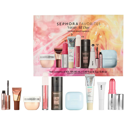 Sephora Favorites - Vacay All Day Makeup and Skincare Value Set